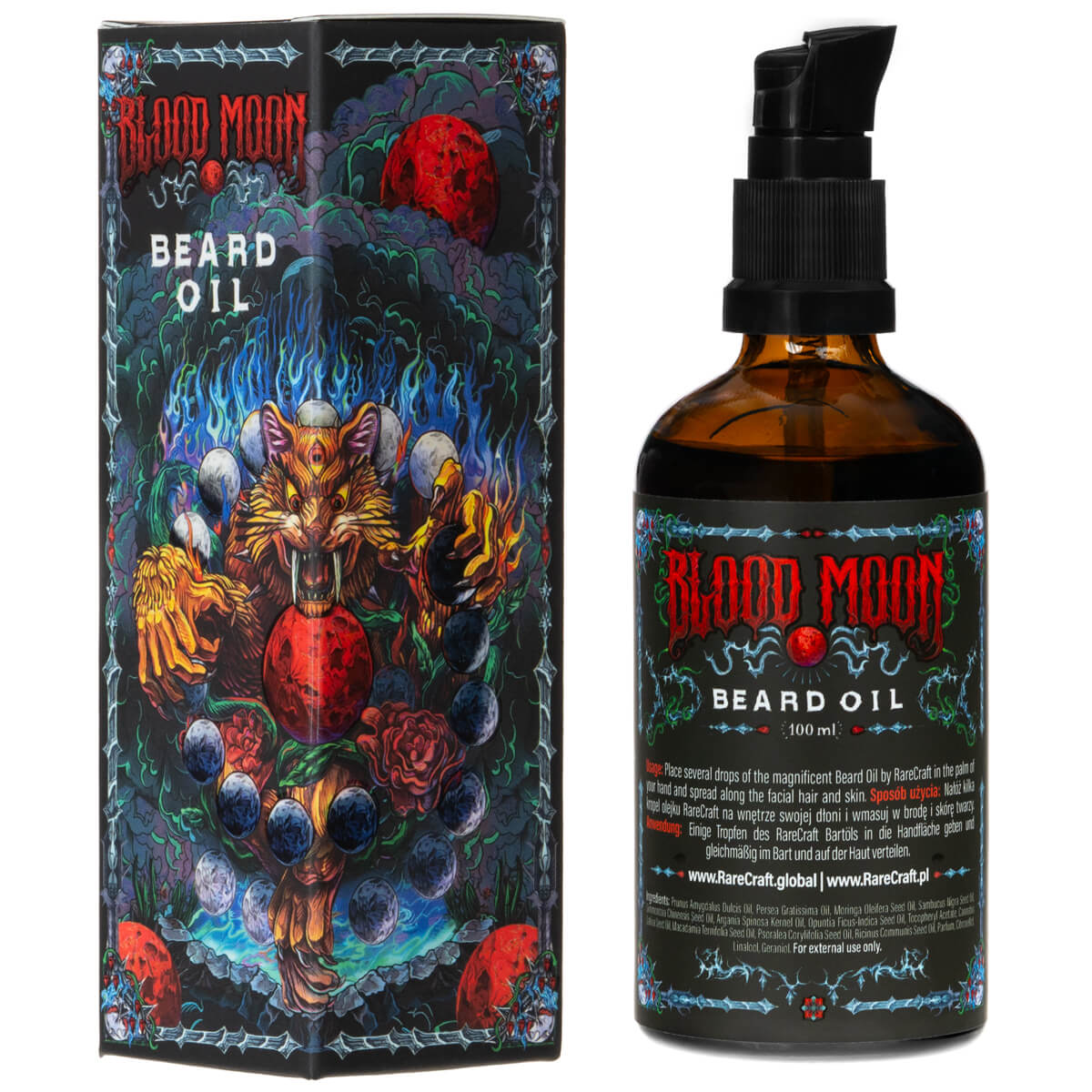 RareCraft Olejek do brody Blood Moon 100 ml 